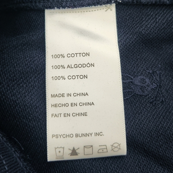 PSYCHO BUNNY MEN'S NAVY BLUE BIG AND TALL SWEAT SHORTS SIZE 4XL  $145 BRAND NEW - Picture 8 of 12